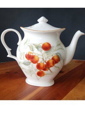 VTG 90s Charter Club Porcelain/China Summer Grove Coffee Pot/Lid Cottagecore NWT